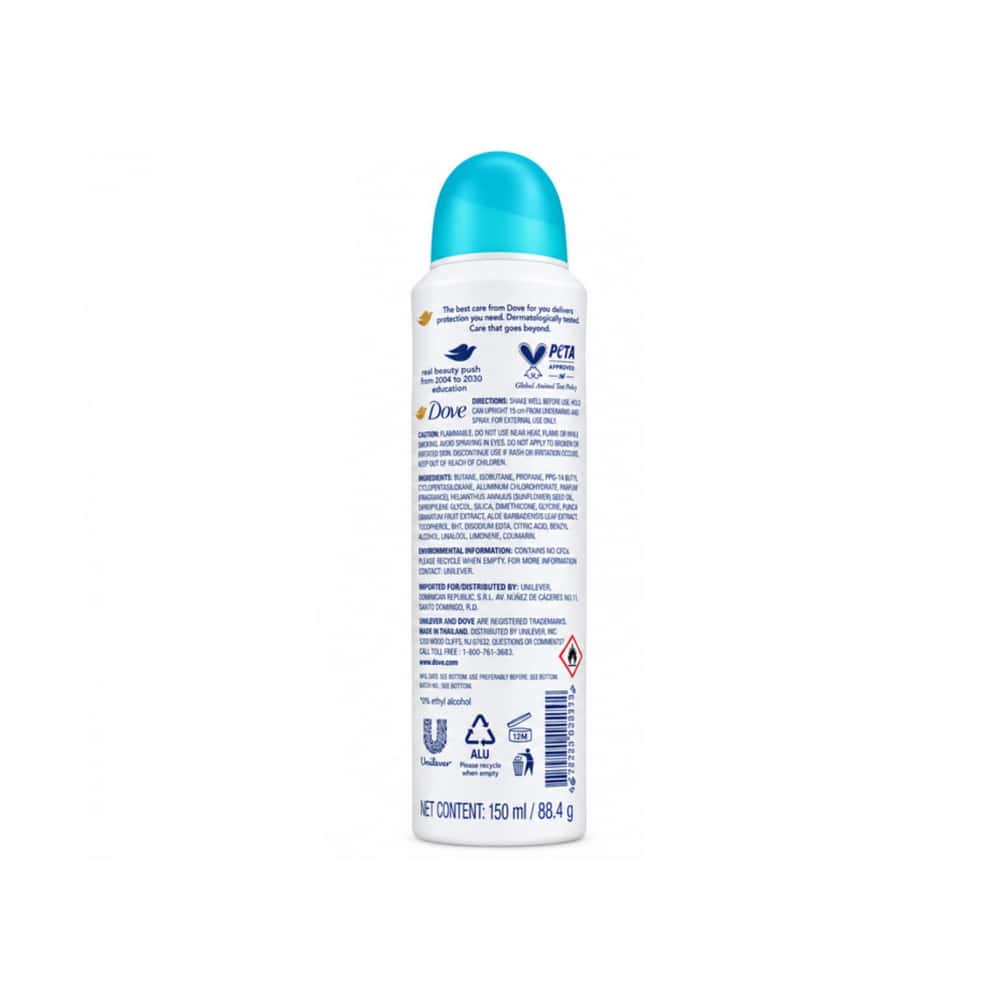 Desodorante en spray con esencia de pera y aloe vera go fresh Dove (150 ml) - Miniatura 2