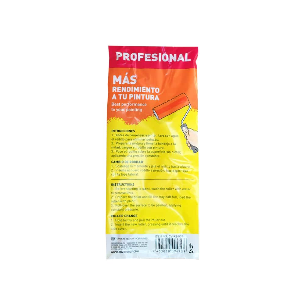 Mota de rodillo para pintar 1" x 9" COVO - Miniatura 2