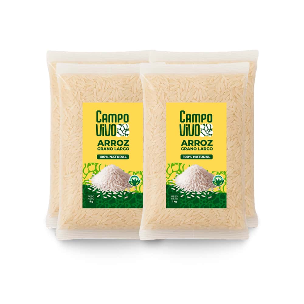 Arroz de grano largo Campo Vivo (4 x 1 kg / 2.2 lb) - Miniatura 1
