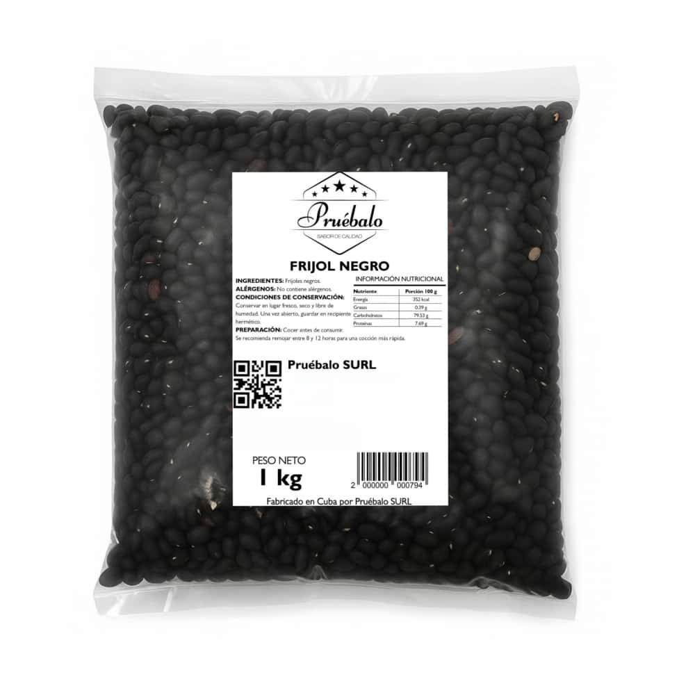 Frijol negro Pruébalo (1 kg / 2.2 lb) - Miniatura 1