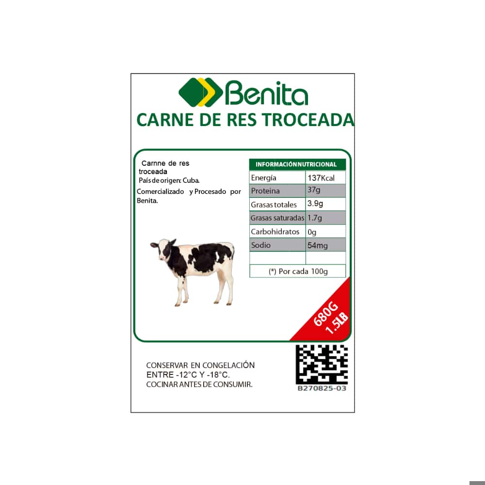 Carne de res troceada Benita (680 g / 1.5 lb) - Miniatura 3