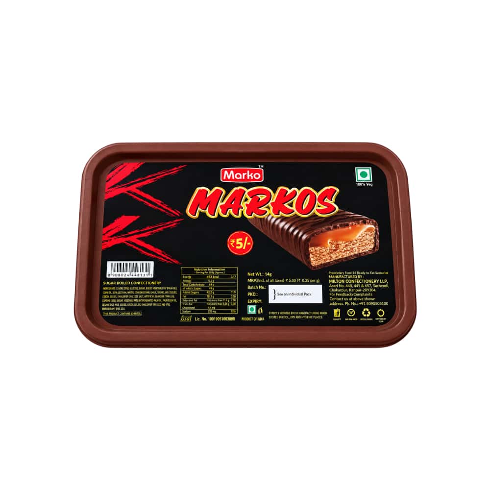 Barras de chocolates rellenos de caramelo Markos Marko (30 x 13 g) - Miniatura 2