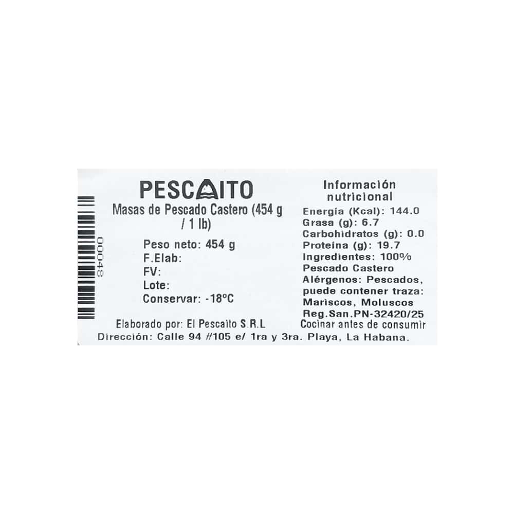 Masas de pescado castero Pescaito (454 g / 1 lb) - Miniatura 4