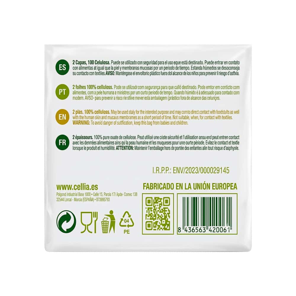 Servilletas citric & white de 2 capas Cellia (55 U) - Miniatura 2