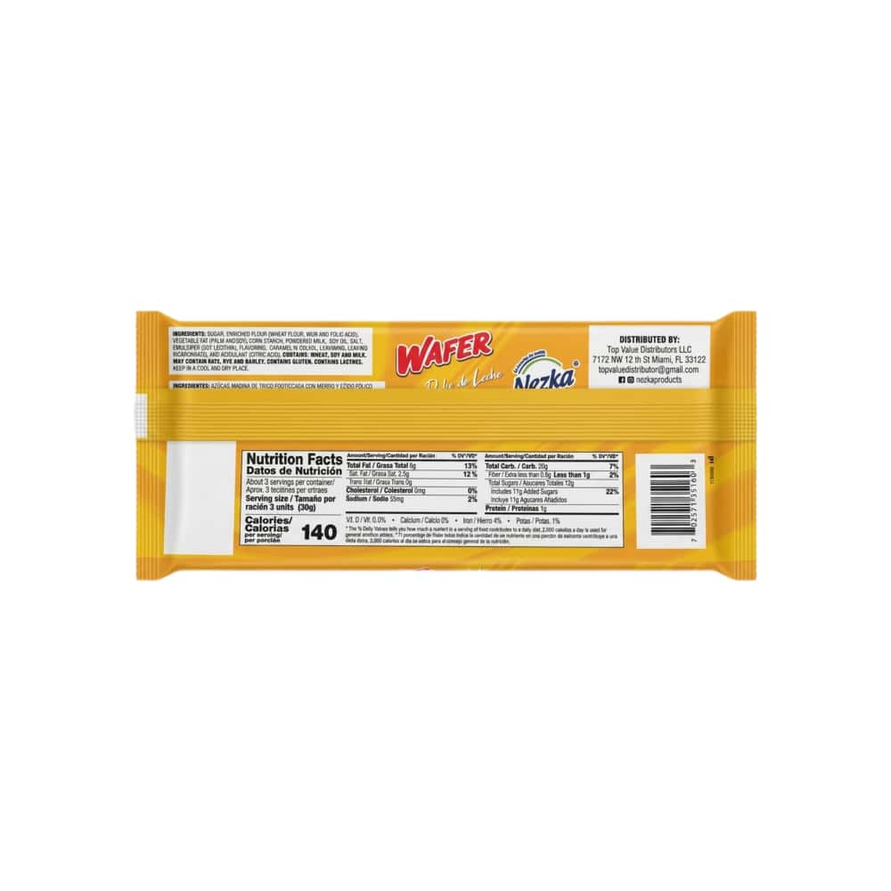 Sorbetos sabor dulce de leche Nezka Wafer (80 g / 2.82 oz) - Miniatura 2