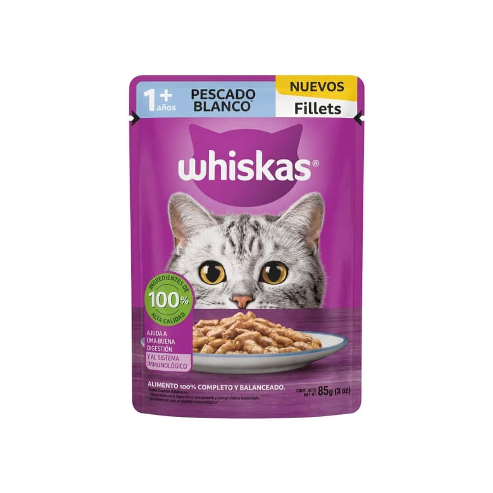 Comida para gatos adultos filletes de pescado blanco Whiskas (85 g / 2.99 oz) - Miniatura 6