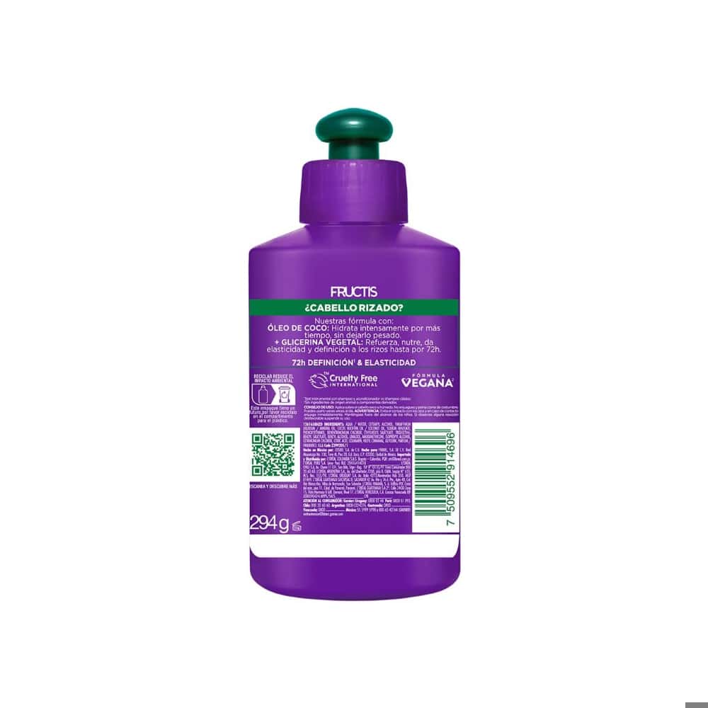 Crema para peinar Rizos Poderosos Garnier Fructis (300 ml) - Miniatura 2