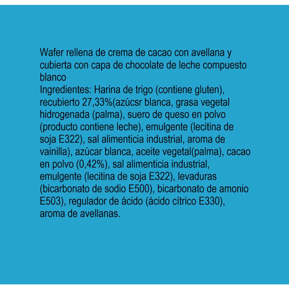 Wafer rellena de crema de cacao con avellana y cubierta con capa de chocolate de leche compuesto blanco Bifa Rosy (70 g / 2.47 oz) - Miniatura 3