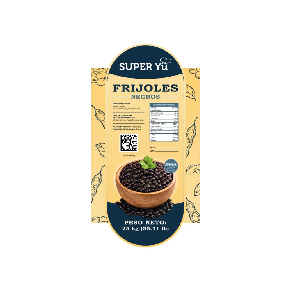 Frijoles negros Super Yu (25 kg / 55.11 lb) - Miniatura 2