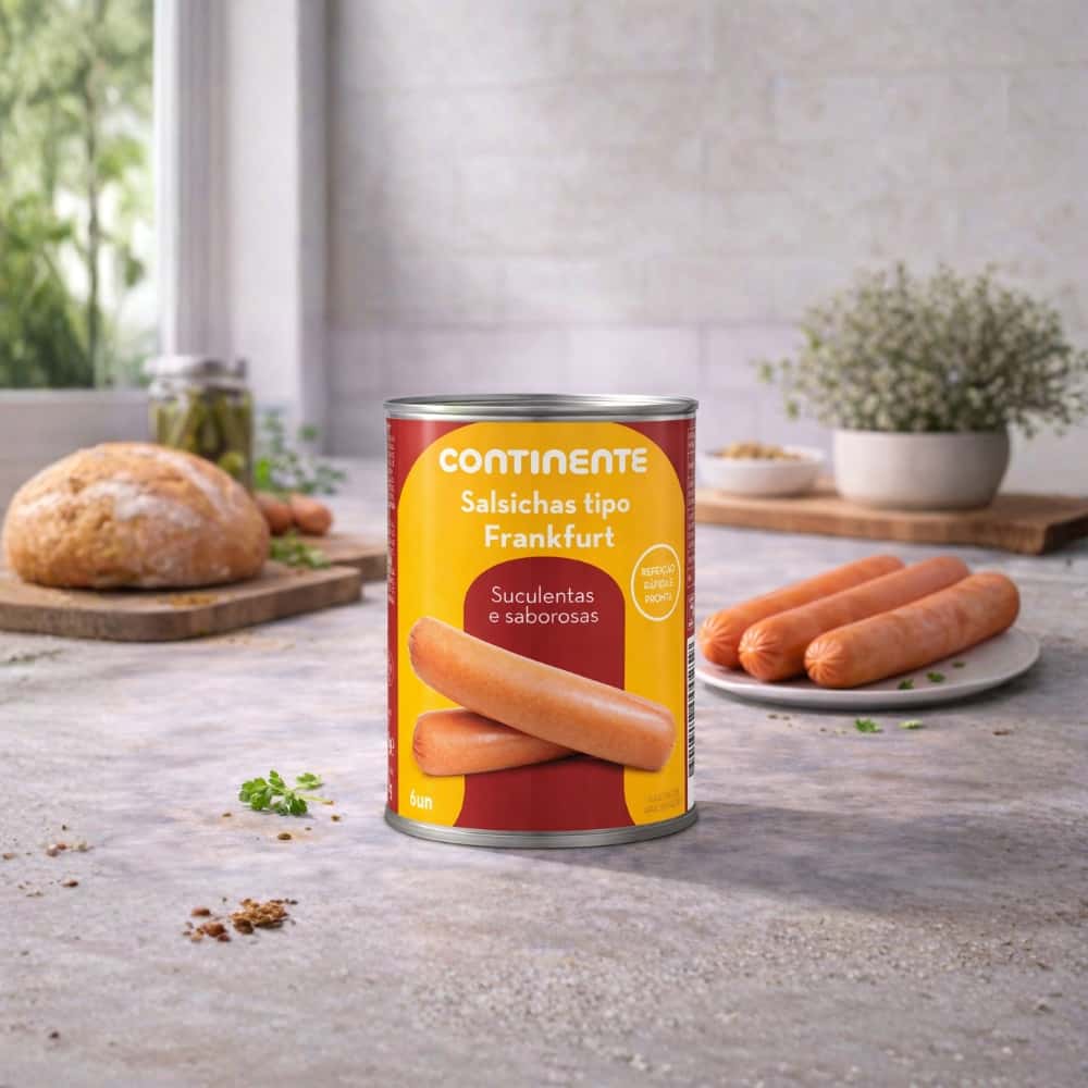 Salchichas Frankfurt en lata, sin gluten, Continente (250 g / 8.8 oz) - Miniatura 5