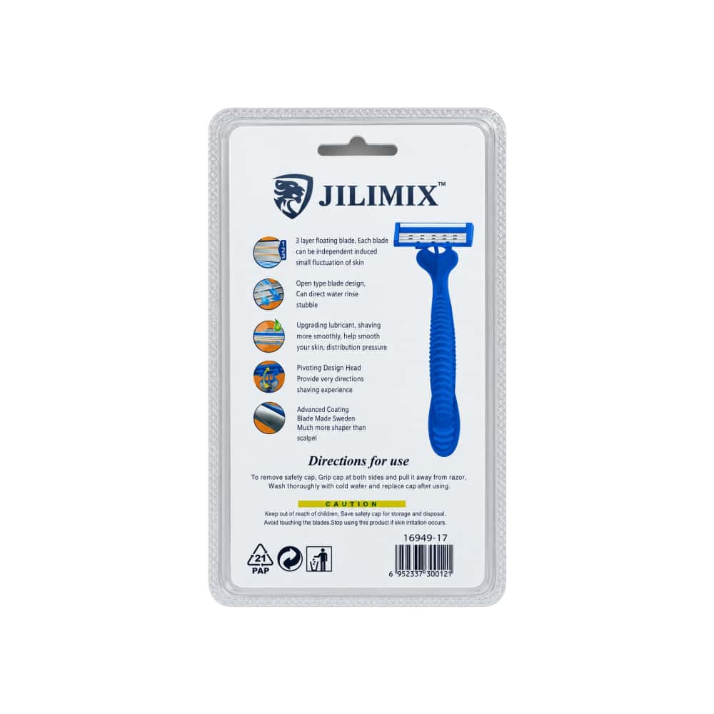 Máquinas de afeitar desechables de 3 hojas Jilimix (2 U) - Miniatura 2