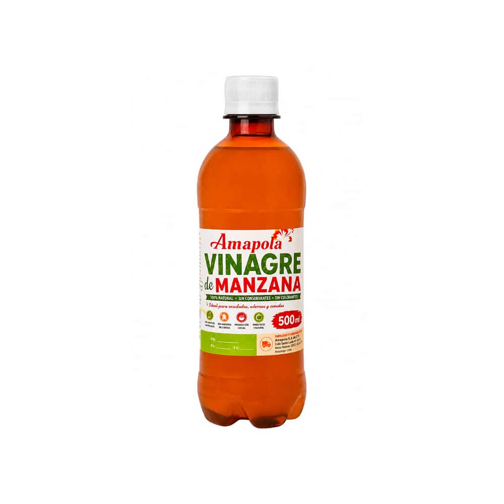 Vinagre de manzana Amapola (500 ml) - Miniatura 1