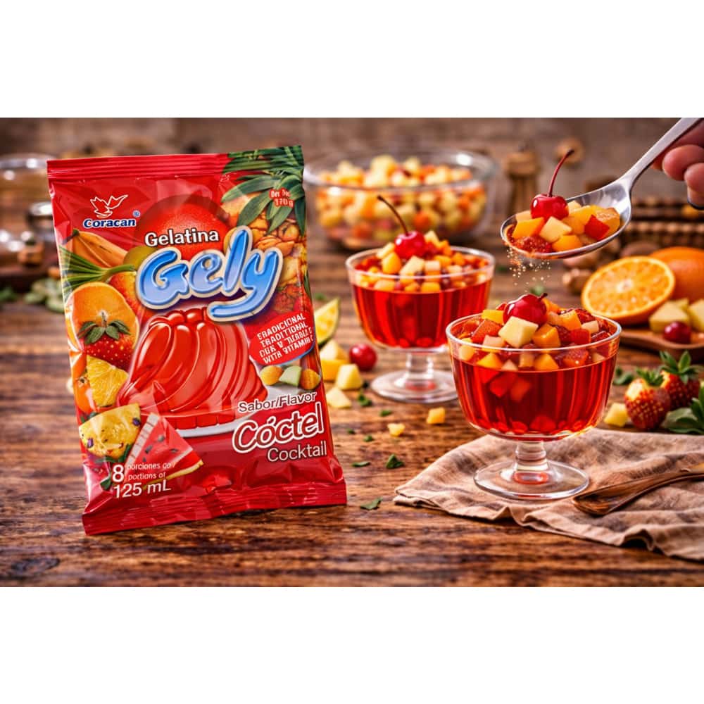 Gelatina sabor coctel Gely (170 g / 6 oz) - Miniatura 4