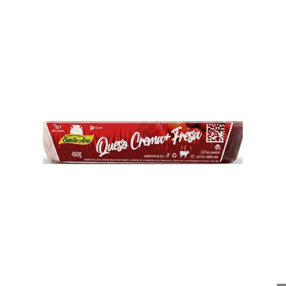 Queso crema con pulpa de fresa Santa Ana (460 g / 1.01 lb) - Miniatura 3