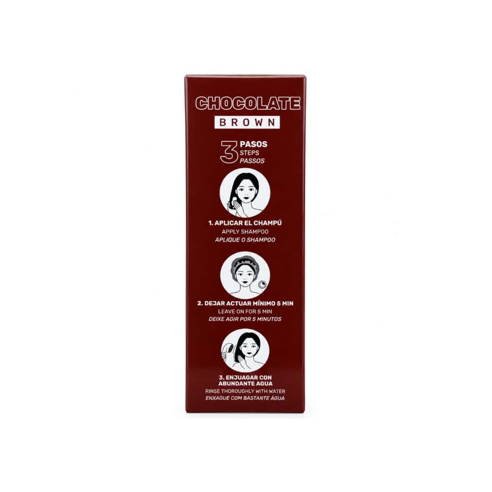 Champú tinte capilar Chocolate Brown enriquecido con aceite de argán Nevada (500 ml) - Miniatura 4