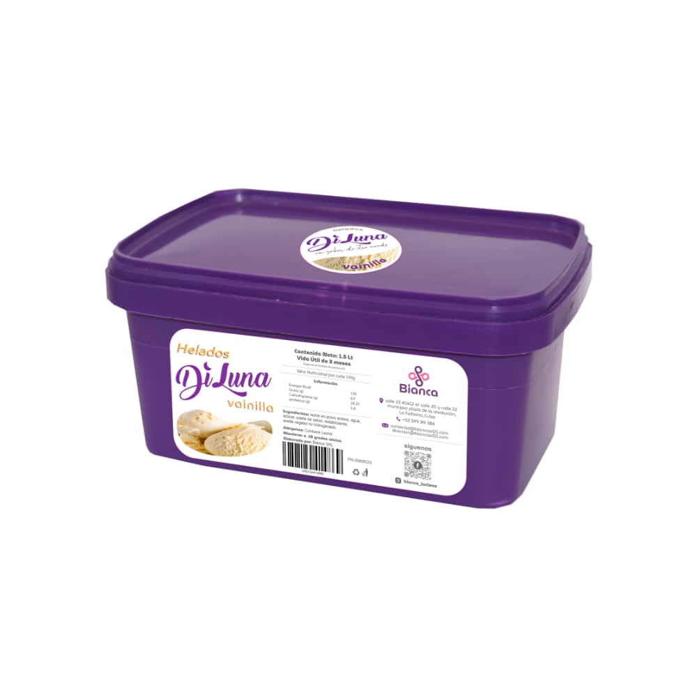 Helado sabor vainilla DiLuna (1.5 L) - Miniatura 1