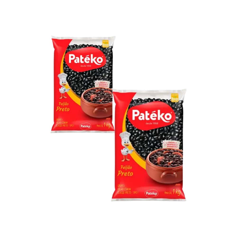 Frijoles negros Patéko (2 x 1 kg / 2.2 lb) - Miniatura 1