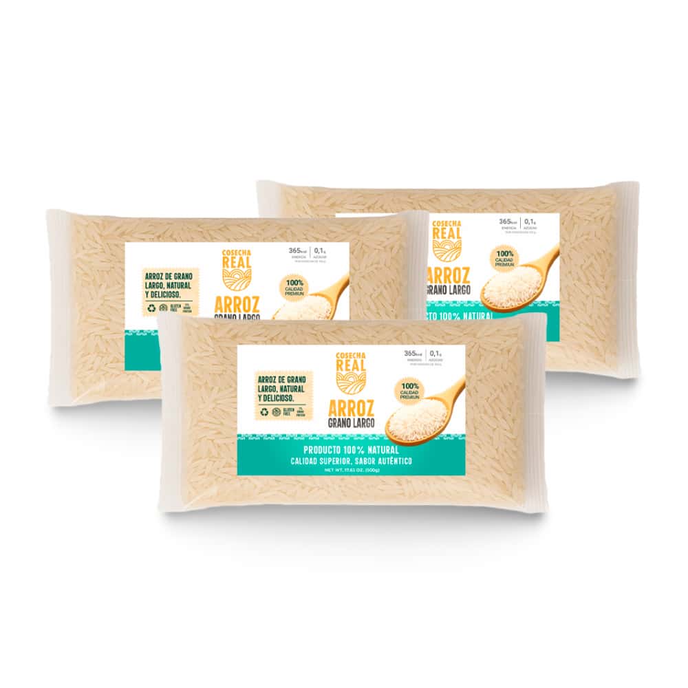 Arroz de grano largo Cosecha Real (3 x 500 g / 1.1 lb) - Miniatura 1