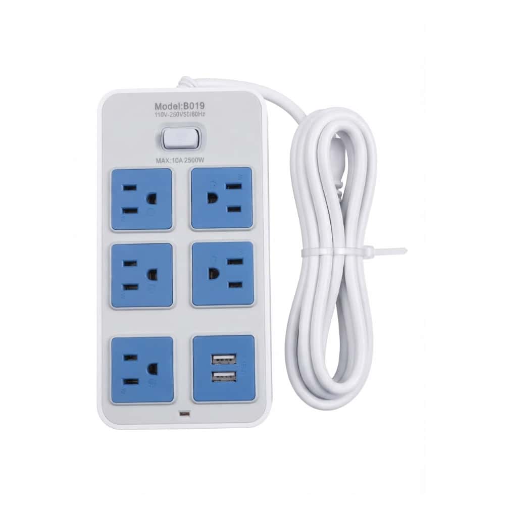 Regleta eléctrica -multitoma- con puertos USB B019 Power Socker - Miniatura 1