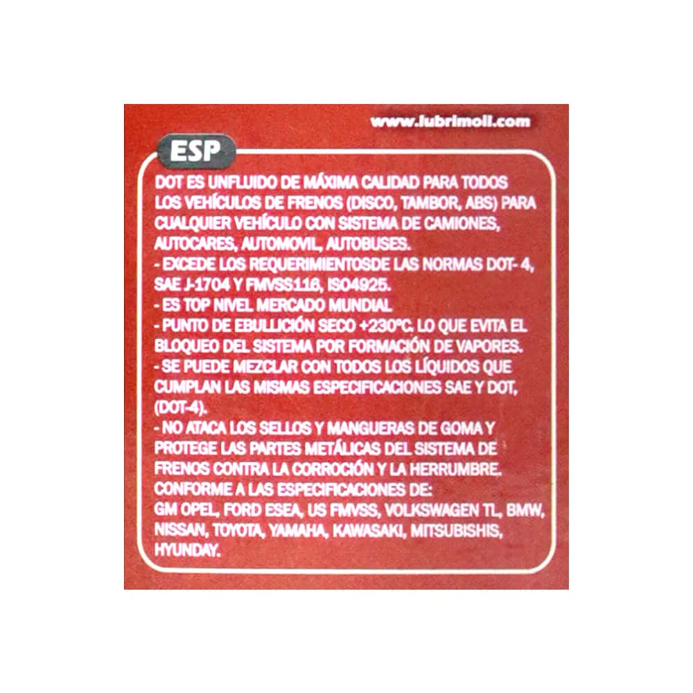 Líquido de frenos Super Dot-4 Lubrim (1 L) - Miniatura 3