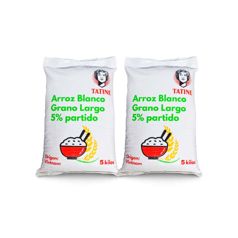 Arroz de grano largo 5% de grano partido Tatine (2 x 5 kg / 11.02 lb) - Miniatura 1