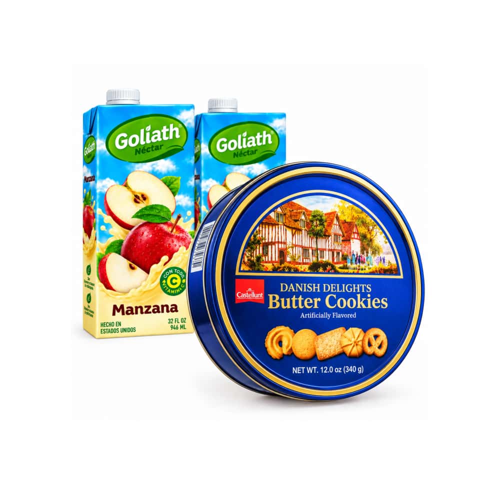 Galletas danesas y jugos de manzana - Miniatura 1