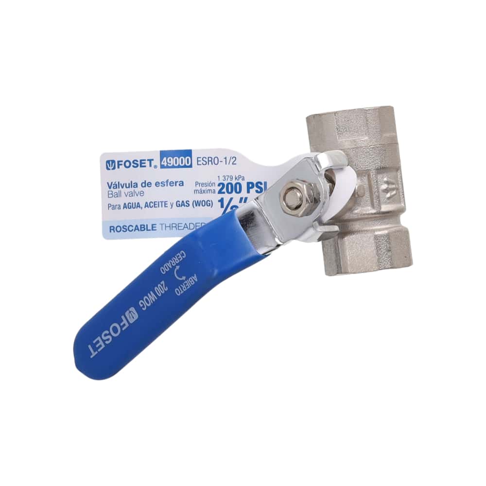 Llave de agua de paso de metal de 1/2 pulgada Foset ESRO-1/2 - Miniatura 4