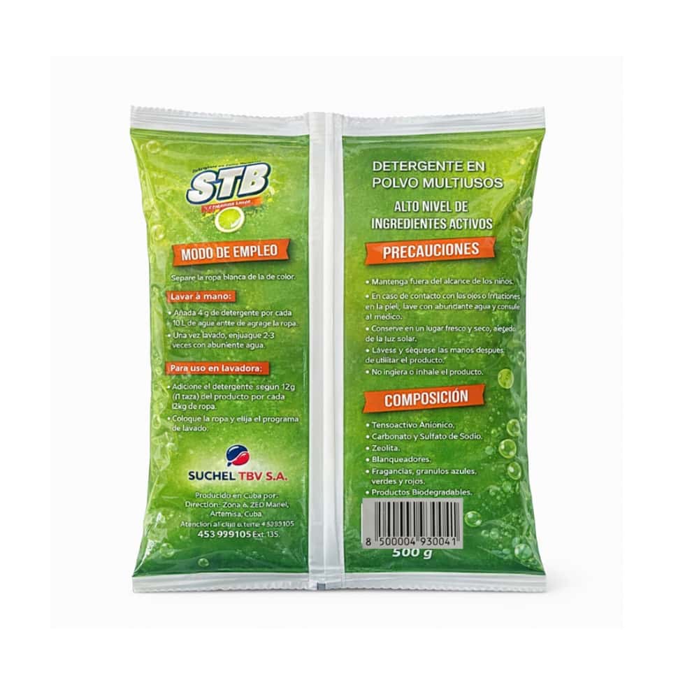 Detergente en polvo multiusos con fragancia a limón STB (500 g / 1.1 lb) - Miniatura 2