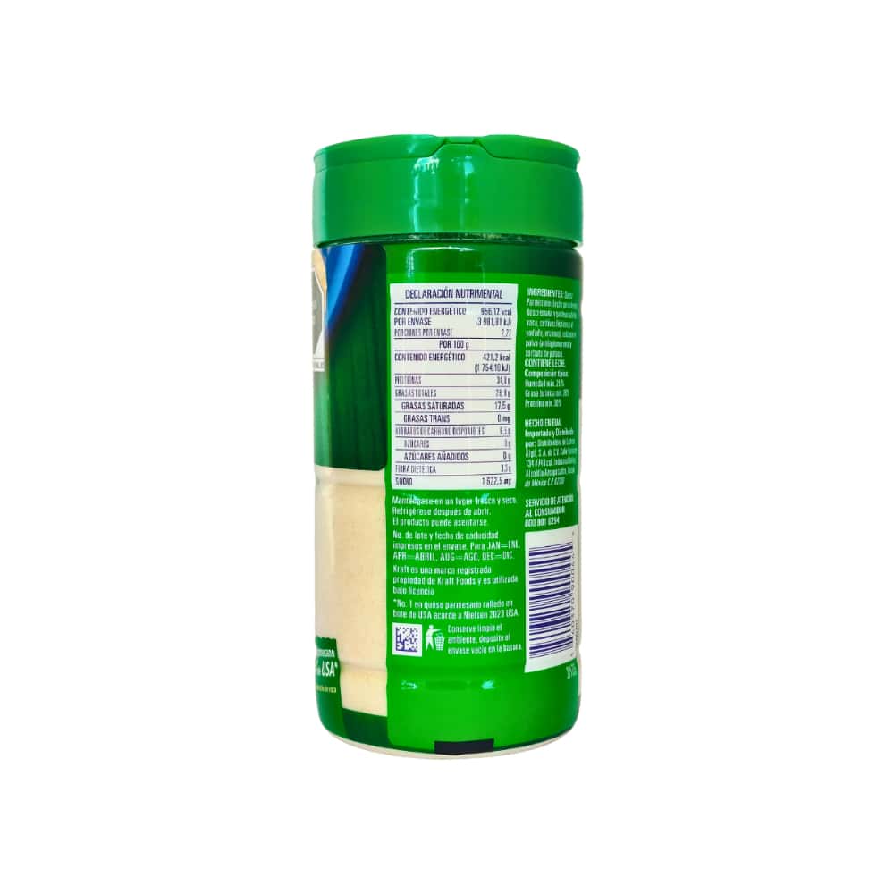Queso parmesano rallado de leche de vaca Kraft (227 g / 8.01 oz) - Miniatura 5