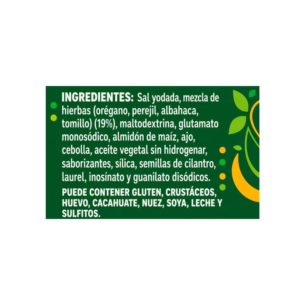 Sazonador mezcla italiana Knorr (65 g / 2.29 oz) - Miniatura 3