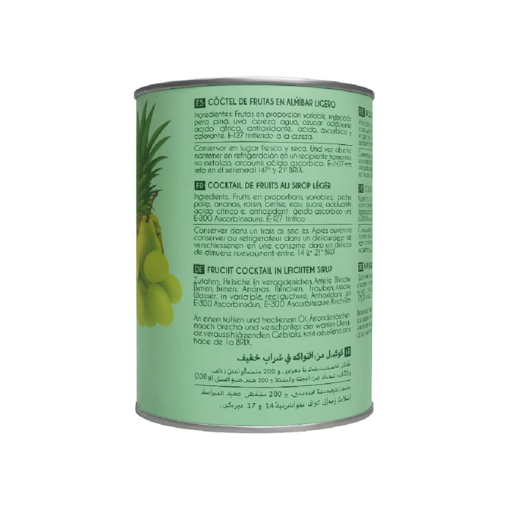 Cóctel de frutas en almíbar ligero Mocitos (2.65 kg / 5.83 lb) - Miniatura 2