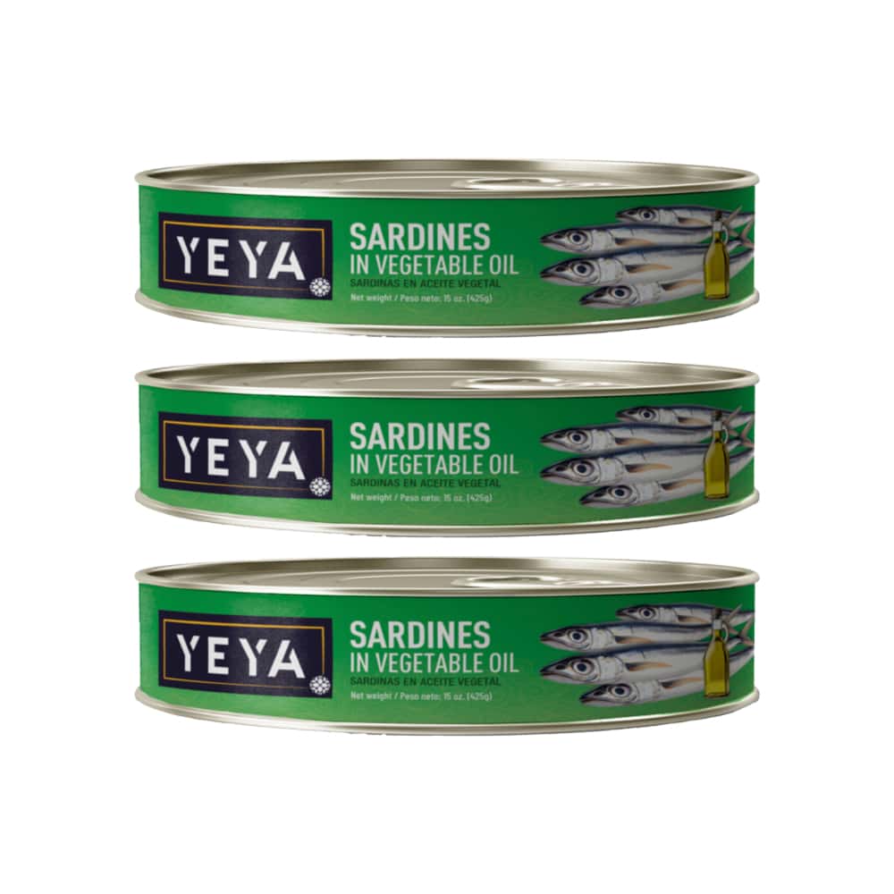 Sardinas en aceite vegetal Yeya (3 x 425 g / 15 oz) - Miniatura 1