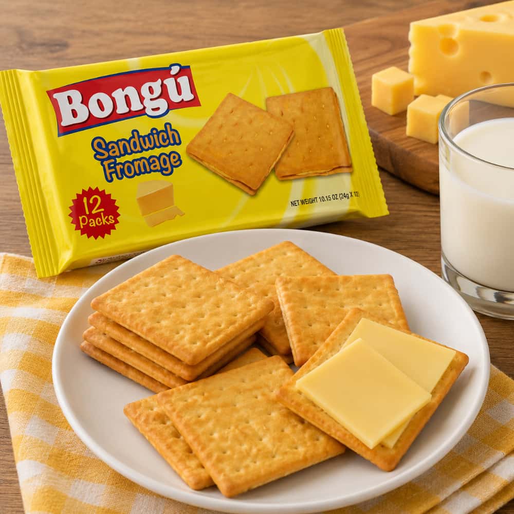Galletas tipo sándwich de queso Bongú (12 x 24 g / 0.85 oz) - Miniatura 4