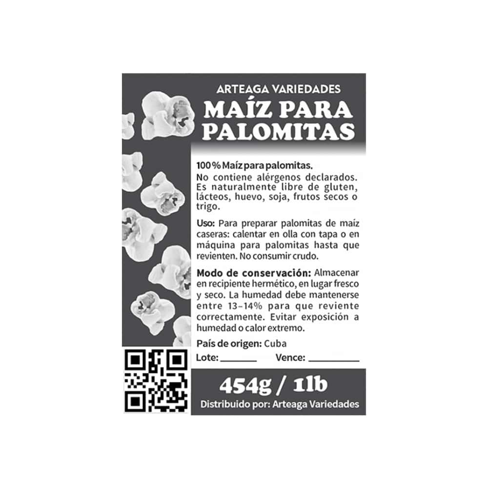 Maíz para palomitas Arteaga Variedades (454 g / 1 lb) - Miniatura 2