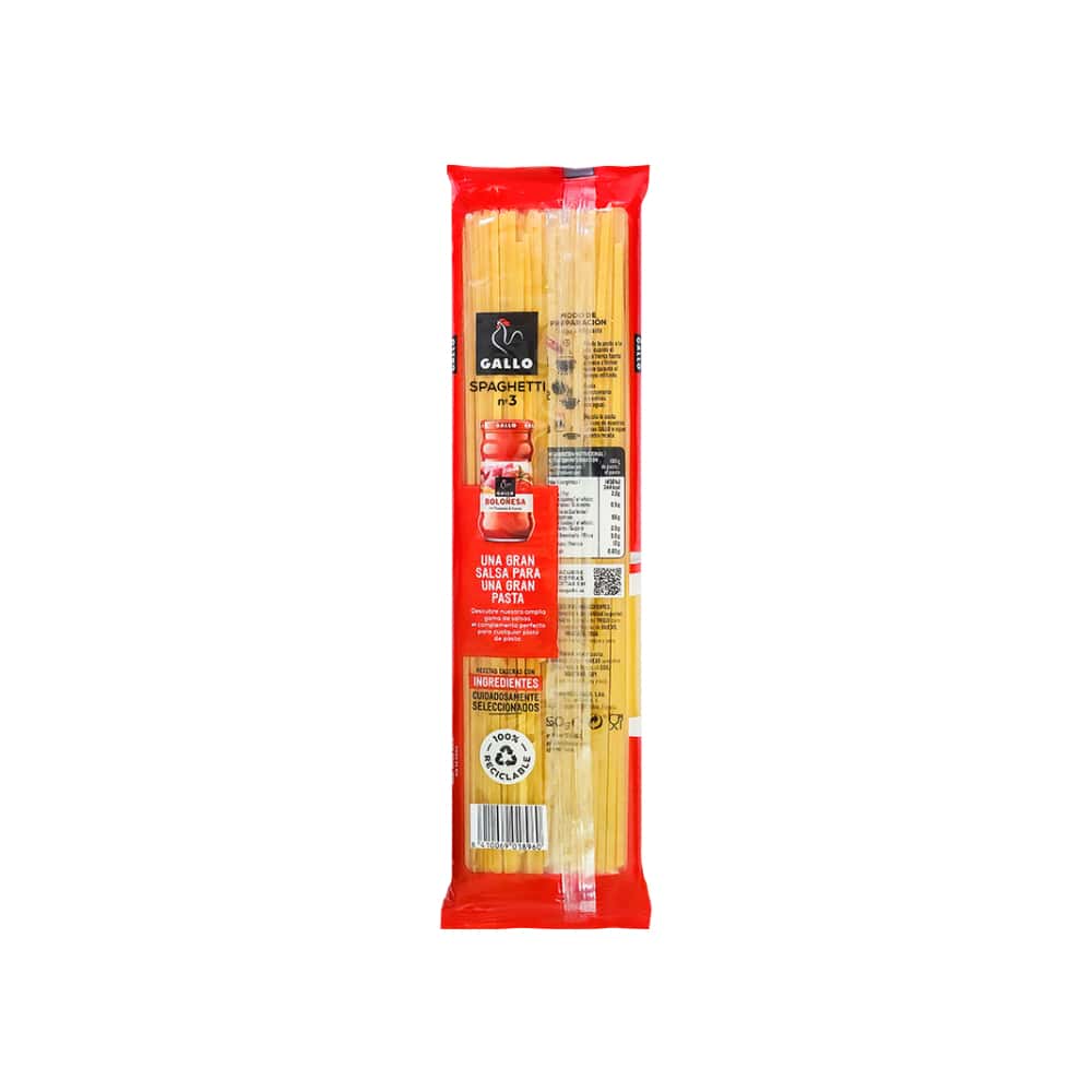 Espaguetis No. 3 Gallo (450 g / 15.87 oz) - Miniatura 2