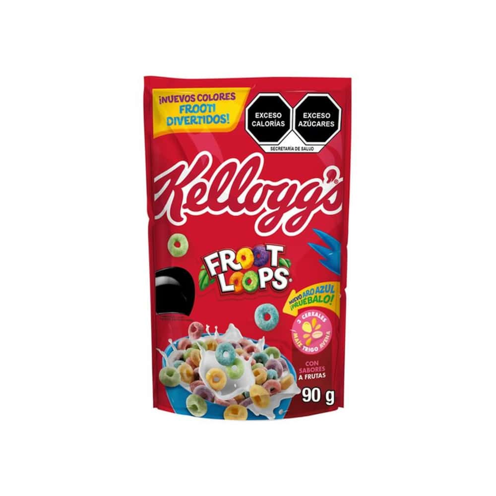 Cereal de maíz, trigo y avena con sabores naturales a frutas Froot Loops Kellogg’s (90 g / 3.17 oz) - Miniatura 3