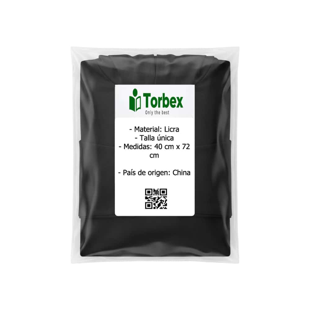Enguatada deportiva negra de mangas largas con capucha Torbex (Talla única) - Miniatura 3