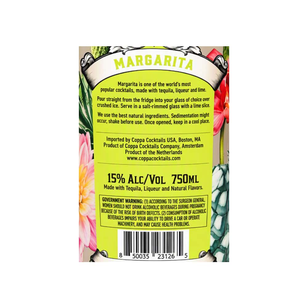 Cóctel a base de alcohol Margarita Coppa Cocktails (750 ml) - Miniatura 3
