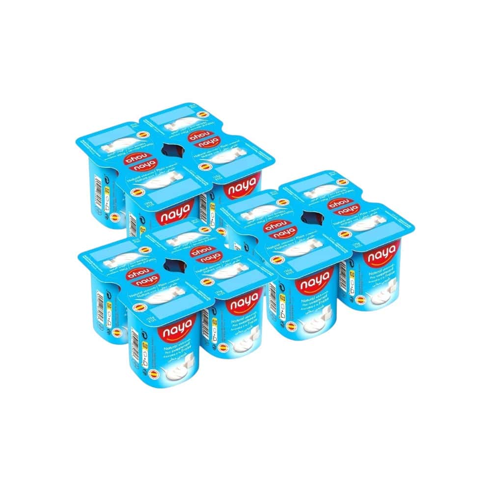 Yogurt pasteurizado sabor natural azucarado Naya (12 x 125 g / 4.41 oz) - Miniatura 1