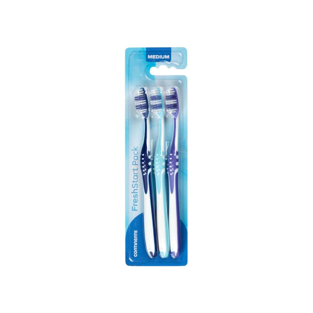 Cepillo de dientes de dureza media FreshStart (3 U) - Miniatura 1