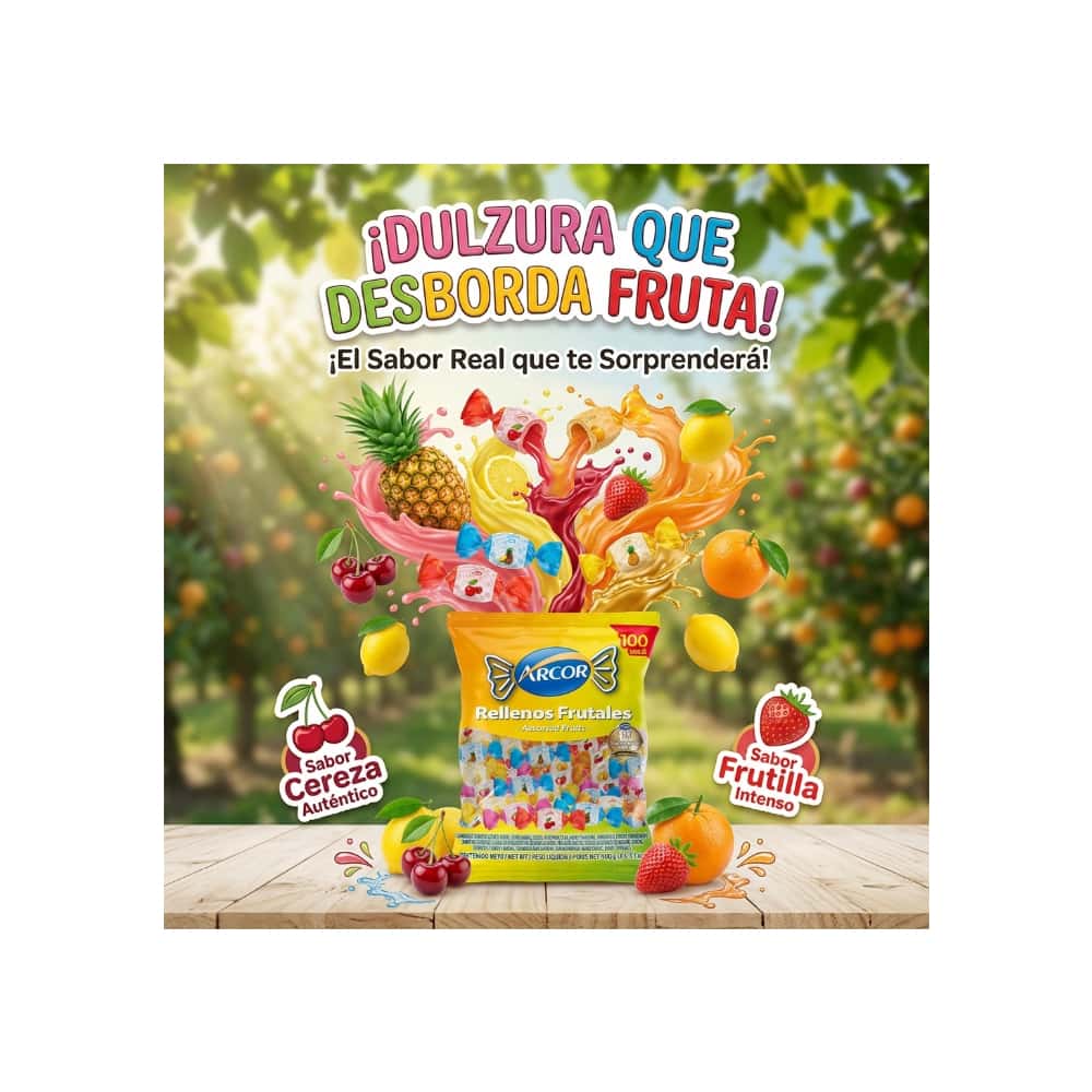 Caramelos duros rellenos frutales Arcor (400 g / 14.11 oz) - Miniatura 4