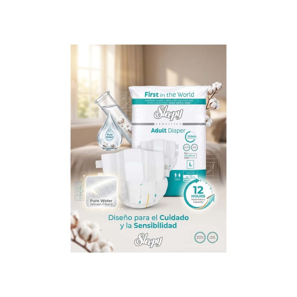 Pañales para adultos talla L Sleepy Sensitive (14 U) - Miniatura 4
