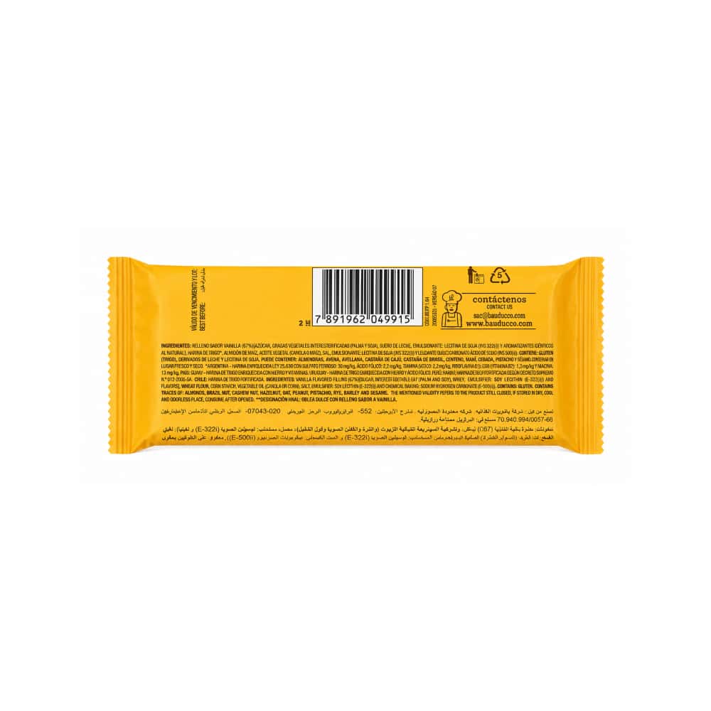 Sorbetos rellenos con crema sabor a vainilla Bauducco (30g / 1.1oz) - Miniatura 3