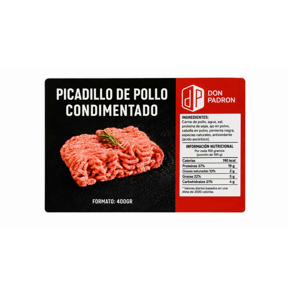 Picadillo de pollo condimentado Don Padrón (3 x 400 g / 14.11 oz) - Miniatura 2