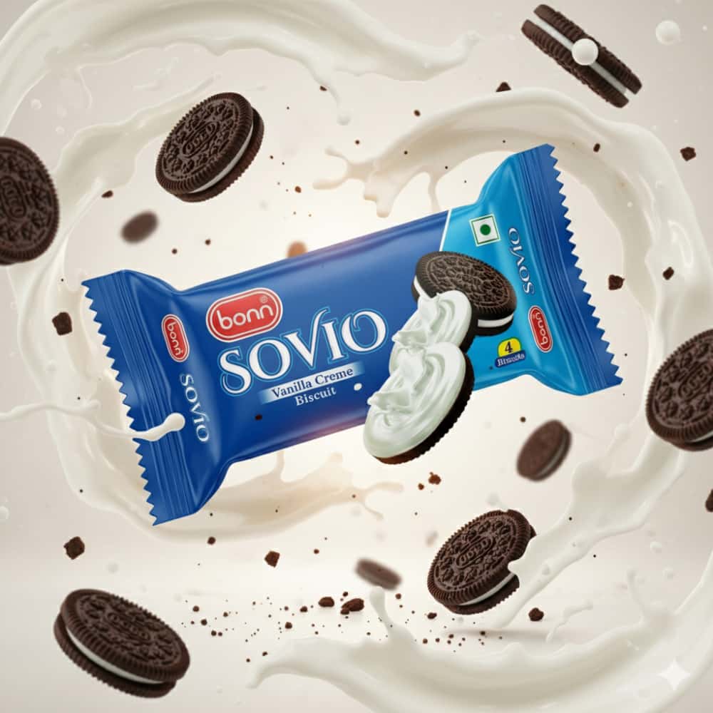 Galletas Sovio crema de vainilla Bonn (2 x 30 g / 1.06 oz) - Miniatura 4