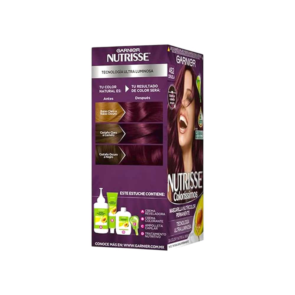 Tinte Capilar 462 Ciruela Garnier Nutrisse Coloríssimos (45 g / 1.58 oz) - Miniatura 4