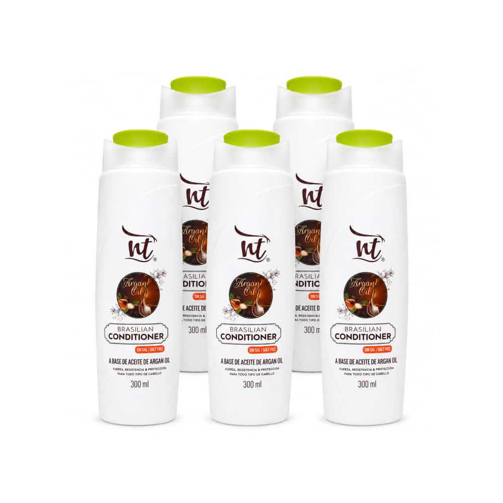 Acondicionador sin sal a base de aceite de argán Brazilian NT (5 x 300 ml / 10.1 fl.oz) - Miniatura 1
