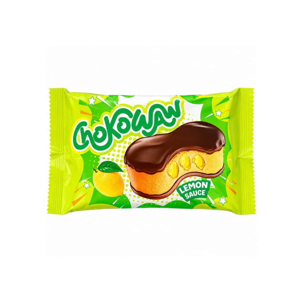 Pastel cubierto de chocolate con crema sabor limón Chokowaw (30 g / 1.05 oz) - Miniatura 1