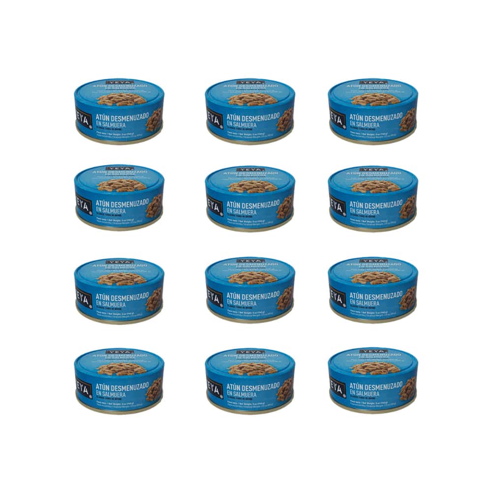 Atún desmenuzado en salmuera YEYA (12 x 140 g / 5 oz) - Miniatura 1