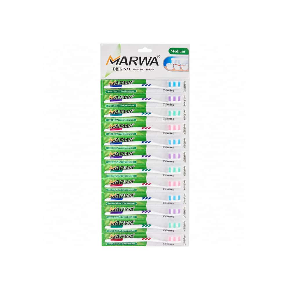 Cepillos de dientes adulto con cerdas medias Marwa (12 U) - Miniatura 1